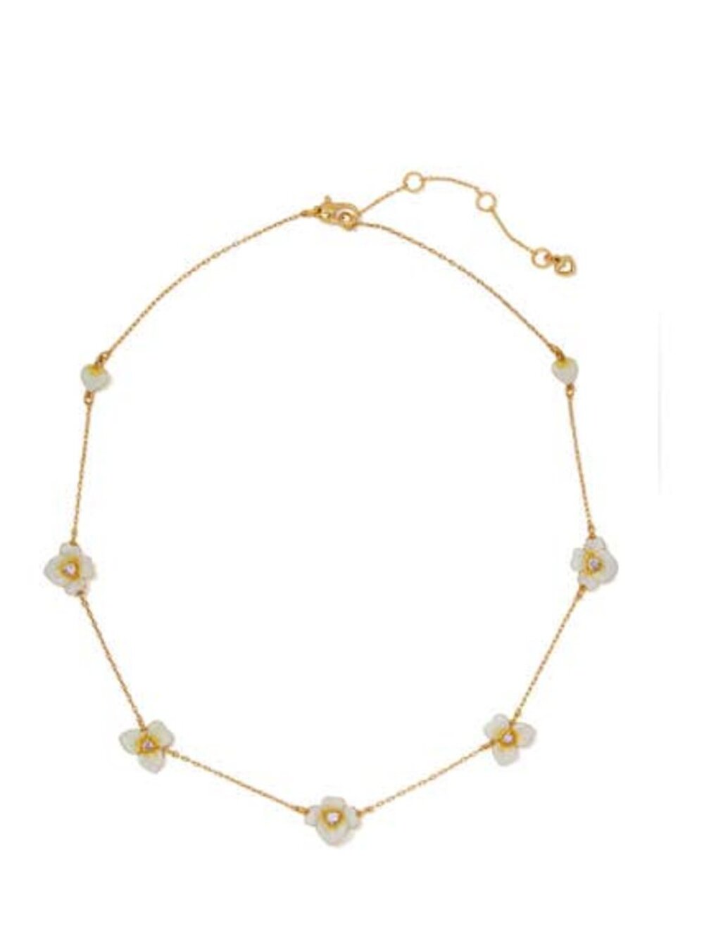 KATE SPADE New York Enamel Precious Pansy Scatter Necklace